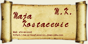 Maja Kostačević vizit kartica